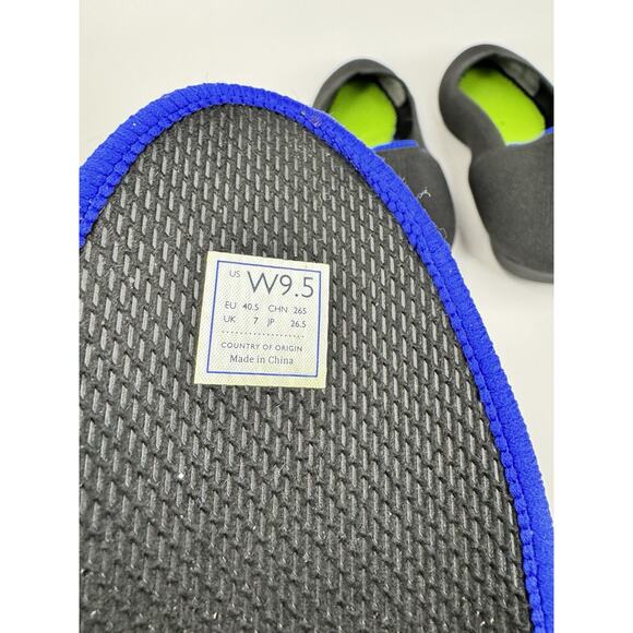 Rothy's The Flat Black Knit rounded Toe Ballet Flats Women's Size 9.5 Blue Halo - Picture 7 of 11